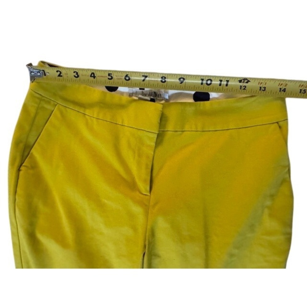 Boden Womens Pants Size Yellow Stretch Chino Career Casual Polka Dot - 6R - Picture 10 of 11
